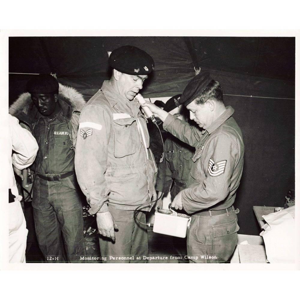 Vintage USAF Monitoring Personnel at Camp Wilson B&W Military Photograph 12-H